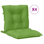 Cuscini Sedia Schiena Bassa 4 pz | Cuscini per sedie Verde M¨¦lange 100x50x7 Tessuto