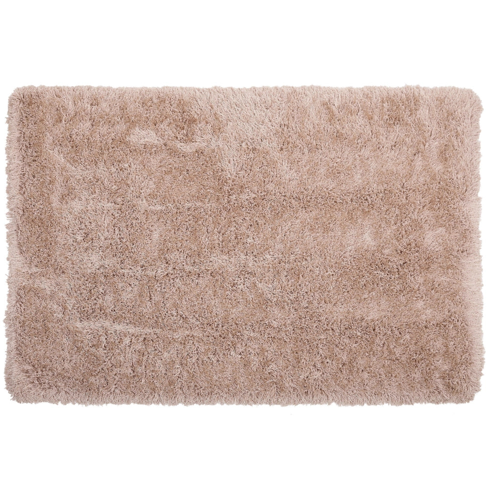 Tappeto Shaggy Tappeto a pelo lungo Solid Beige Poliestere Rettangolare 200 x 300 cm