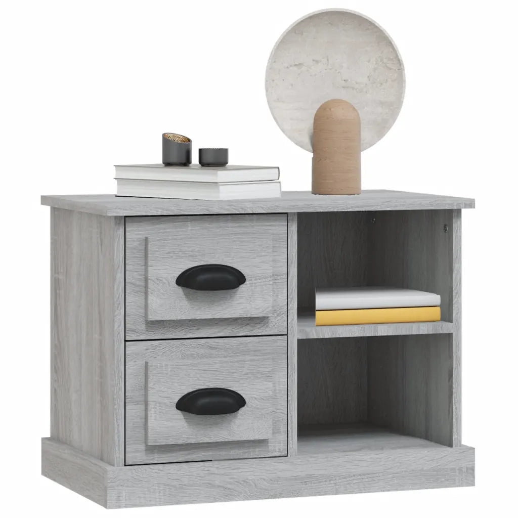 Comodino Grigio Sonoma 60x35,5x45 cm 816374