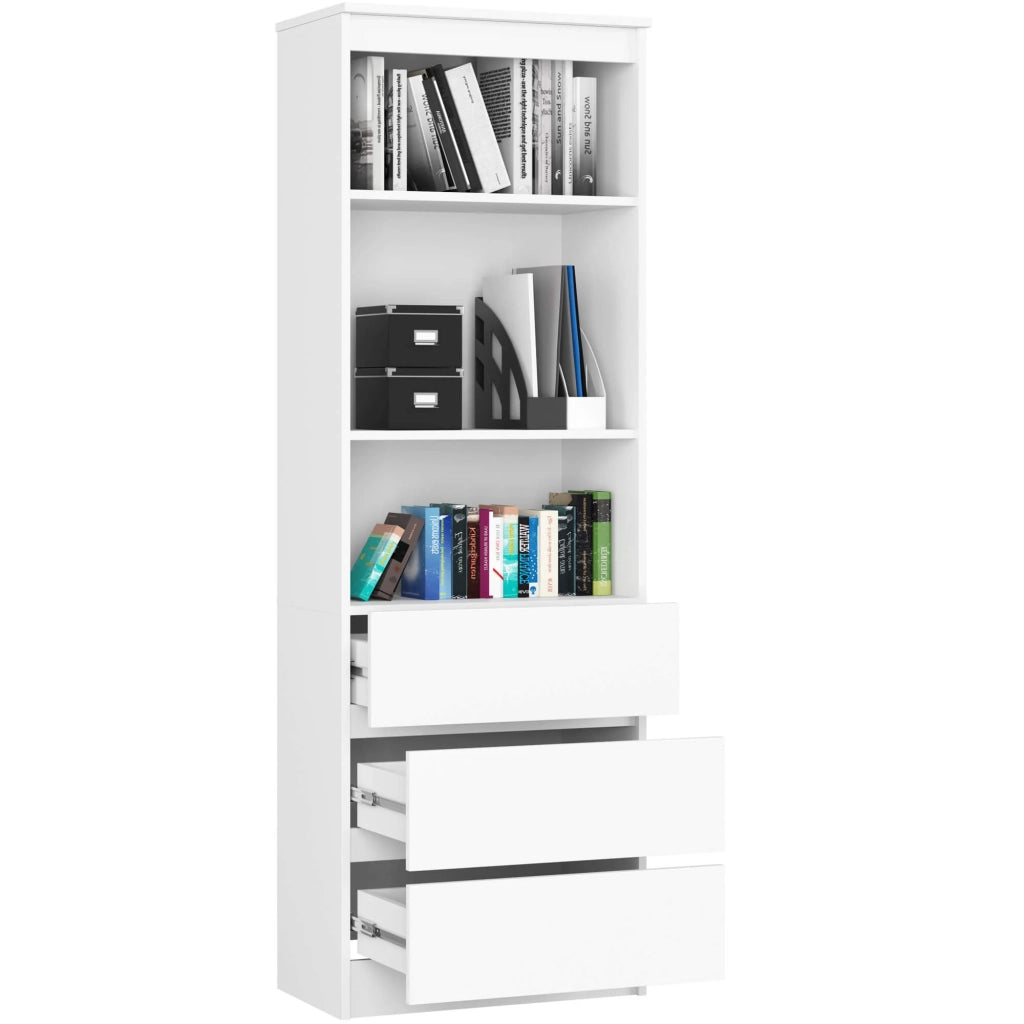 Libreria AKORD R60 Bianco 60 cm 3 cassetti 60x35x180 cm