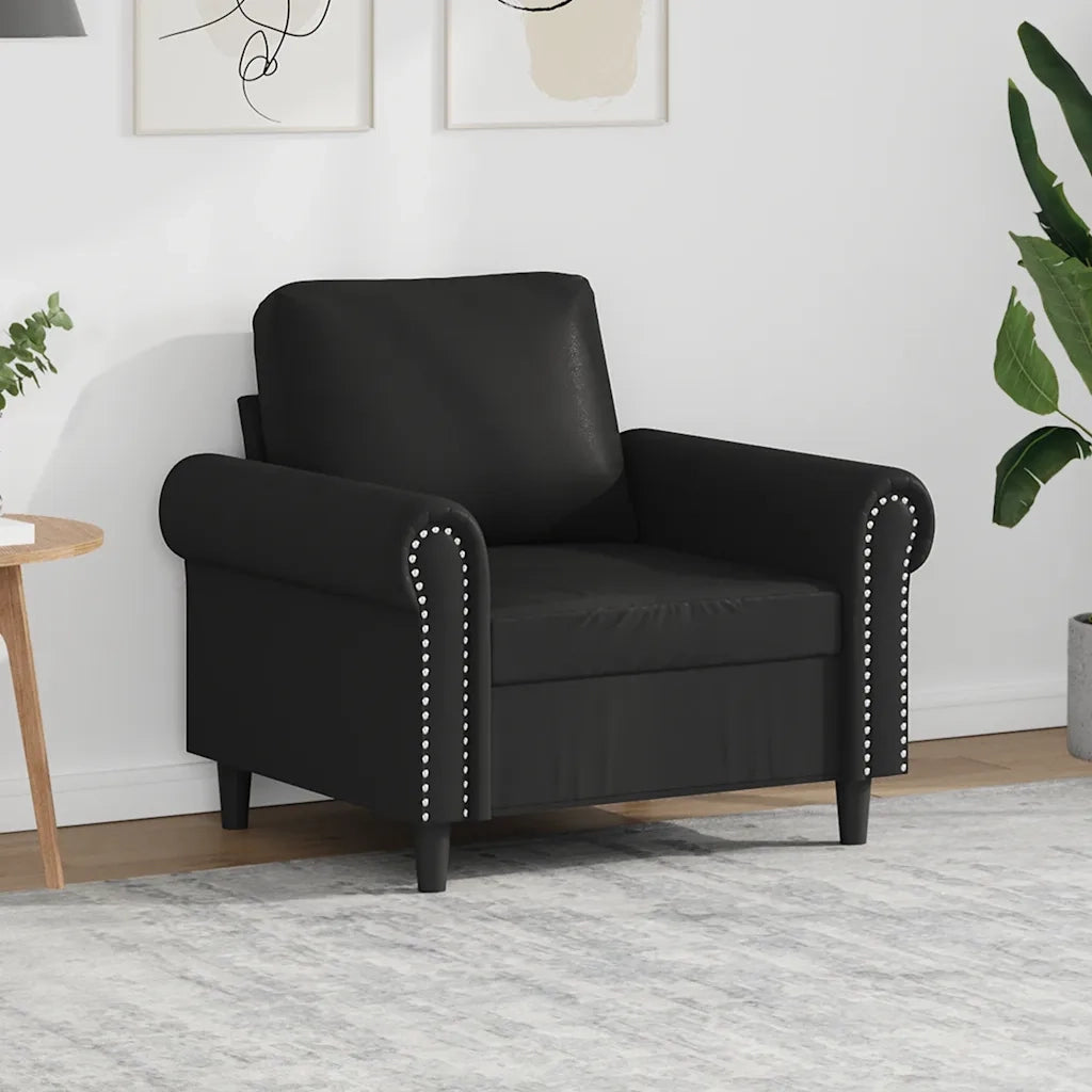 Divano Sedia-Poltrona Nera 60 cm in Similpelle 484918