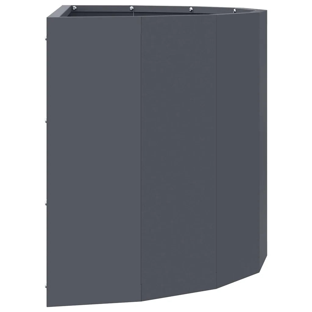 Fioriera Antracite 60 x 30 x 35 cm Acciaio 883698