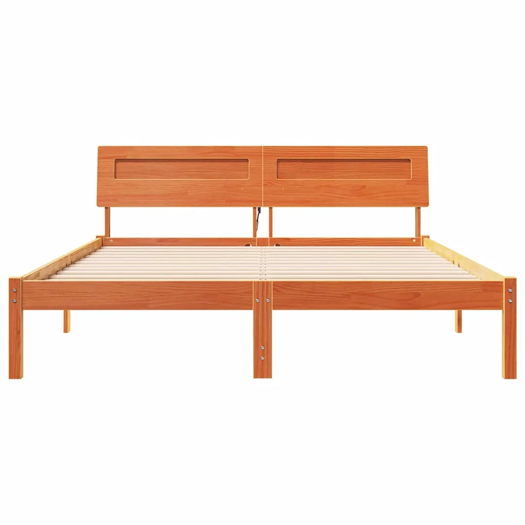Struttura del letto Marrone cerato 150 x 200 cm Pino massello