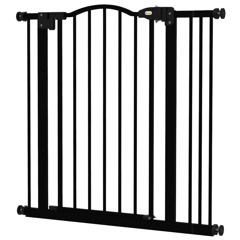 Cancelletto Estensibile per Cani ¨C zephmum ¨C Nero, Metallo e Plastica, 74-87x78 cm