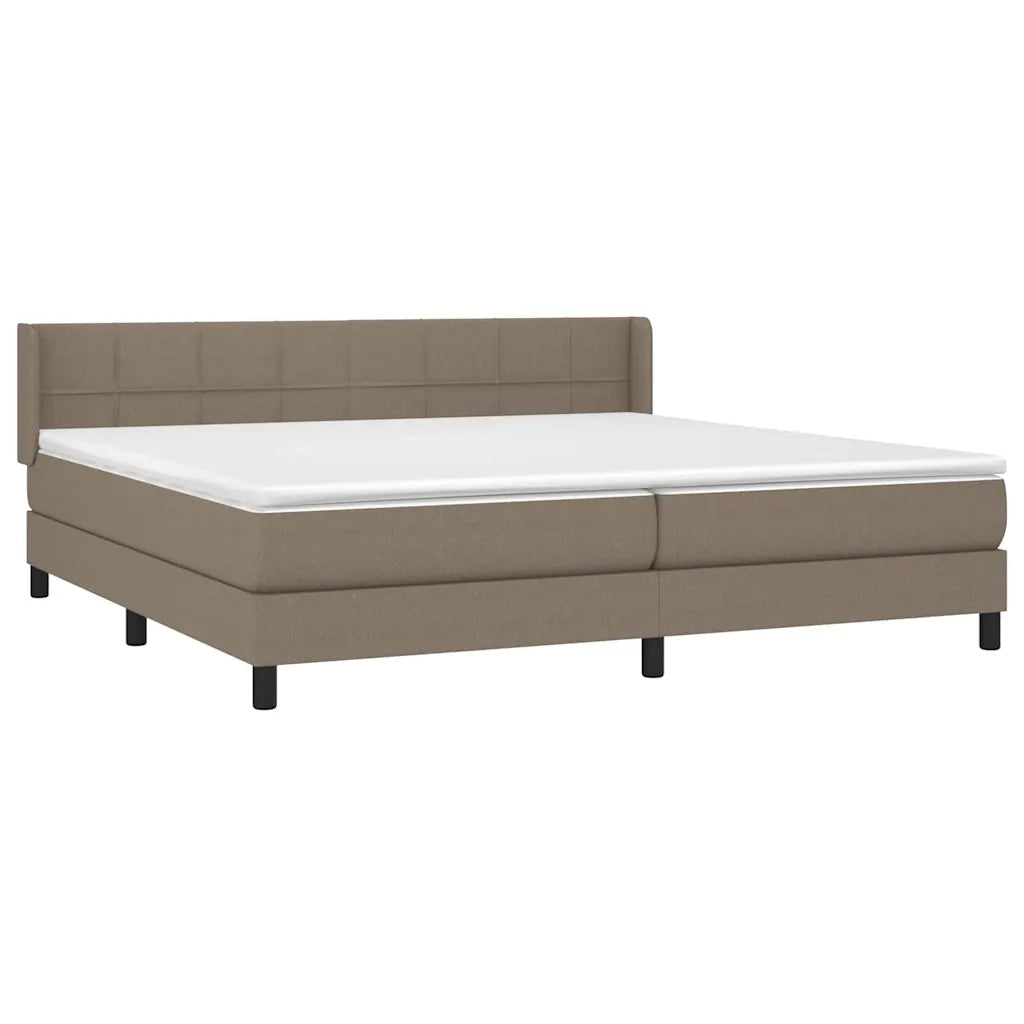 Giroletto a Molle con Materasso Tortora 200x200 cm in Tessuto 3129741