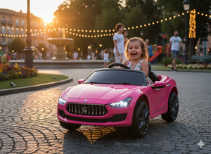 Macchina Elettrica per Bambini 12V con Licenza Maserati Ghibli Rosa