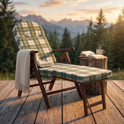 Poltrona Sdraio 4 posizioni con cuscino in Cotone Legno cm 84x75x110 - PERCY