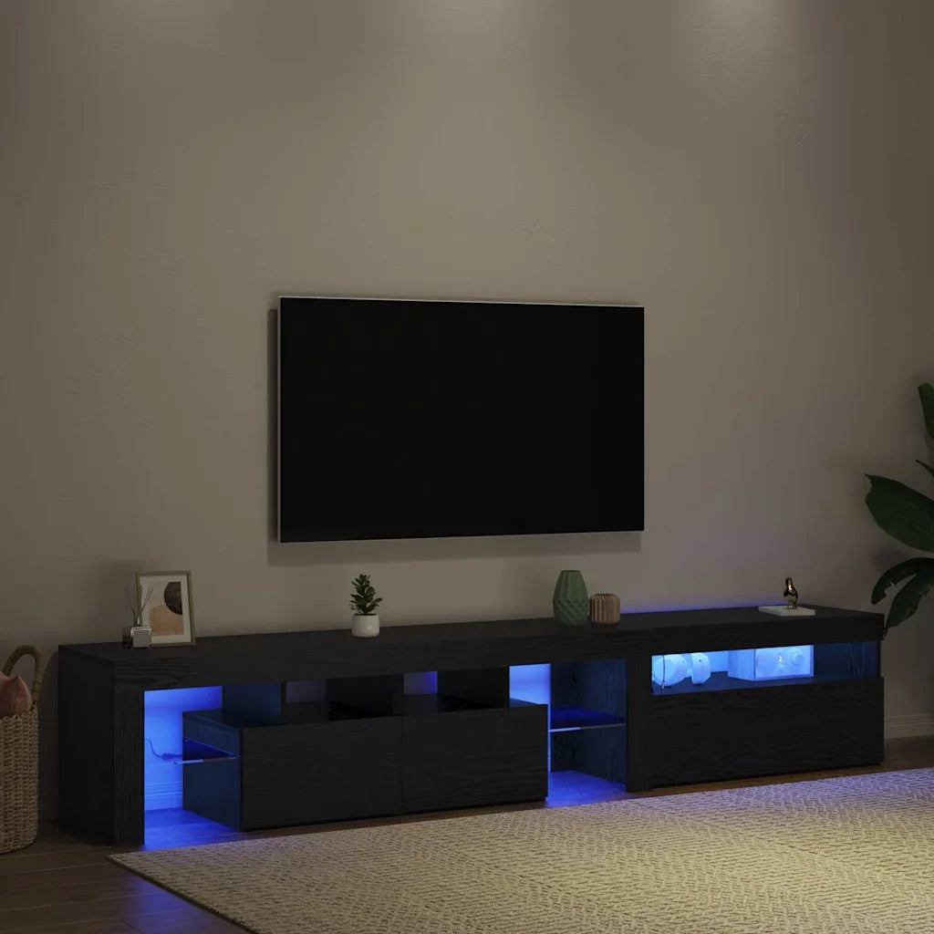 Mobile TV 2 pz-Mobile per TV-Credenza TV Rovere Nero 260 x 37 x 40 cm Legno multistrato 799150
