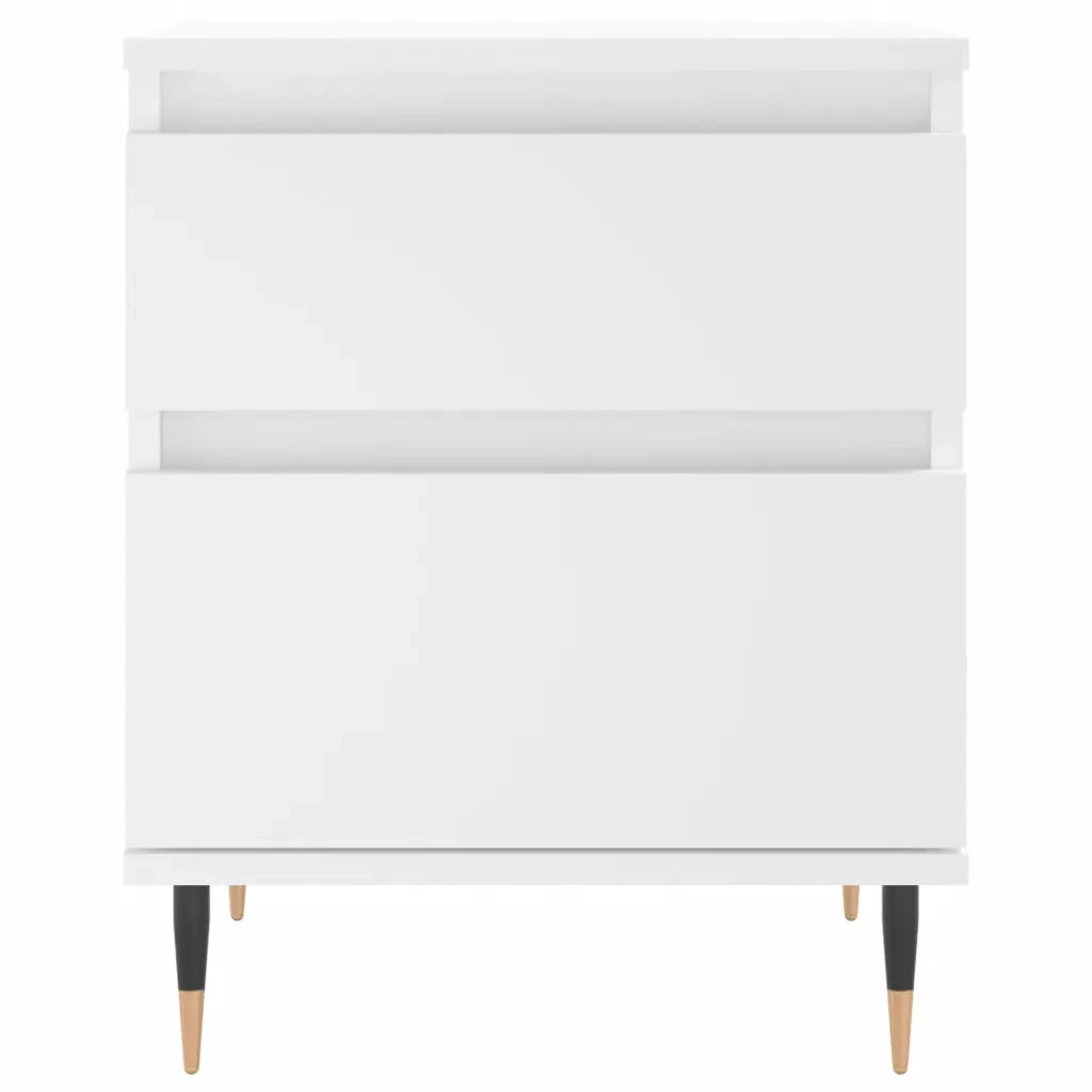 Comodino Bianco 40x35x50 cm in Legno Multistrato 830652