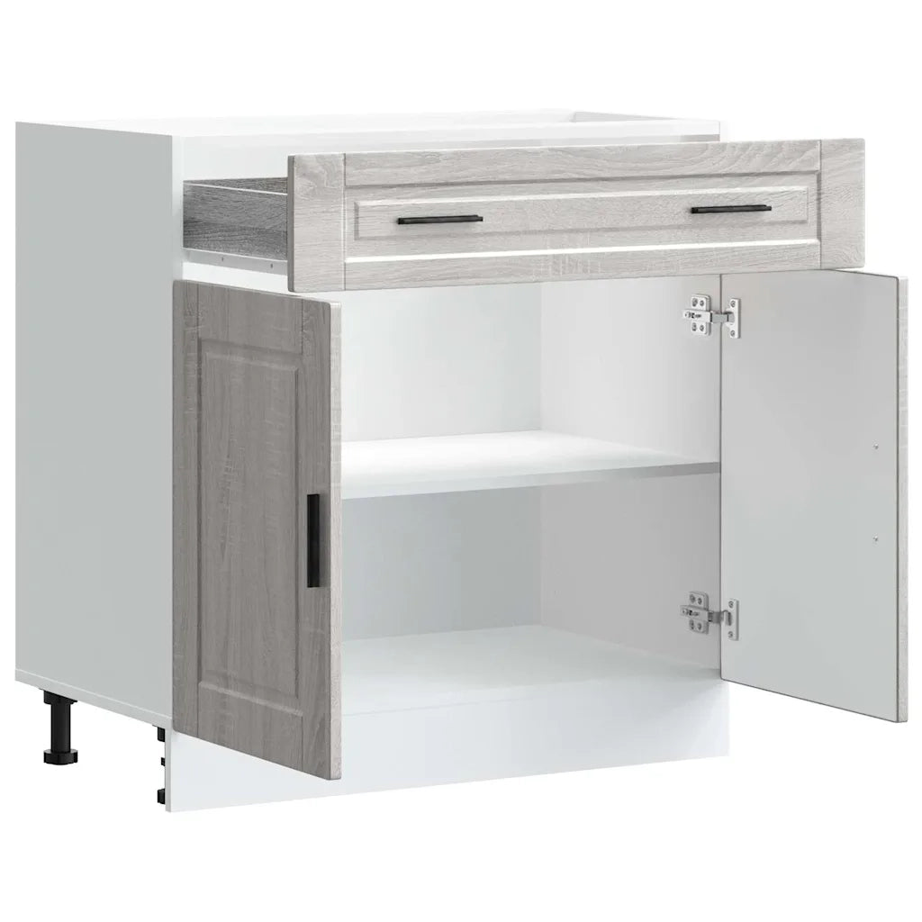 Base da Cucina-Mobile Base da Cucina Porto Grigio Sonoma in Legno Multistrato 909563