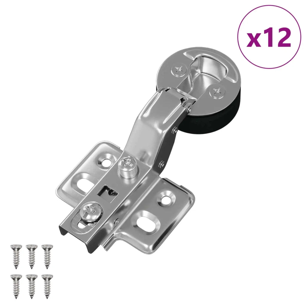 Cerniera 12 pcs Argento 35 mm Ferro