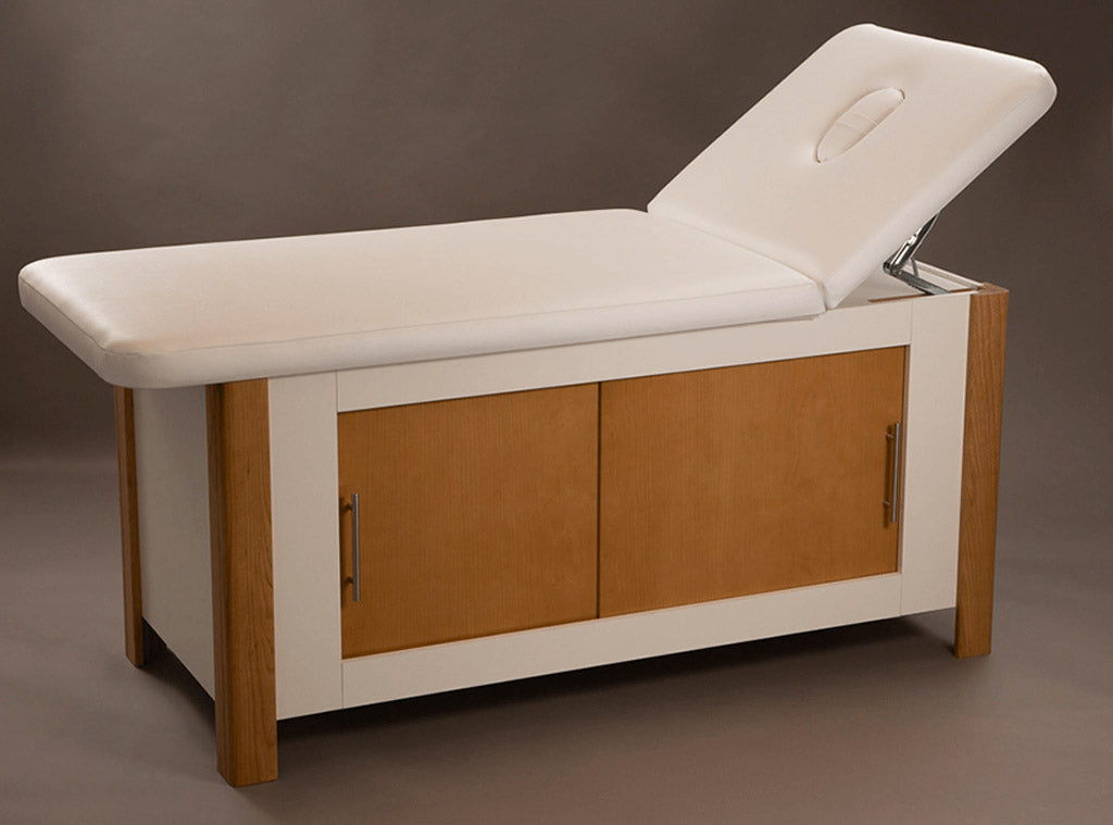 Lettino da Massaggio Fisioterapia Fisso 2 Sezioni 190x70x78cm Benotti Palmira Bianco