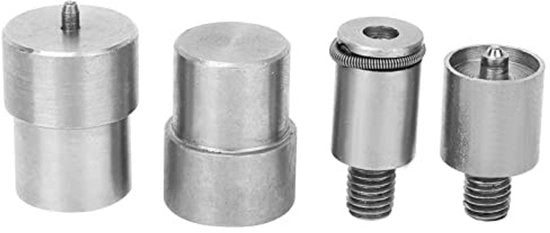 Kit di sostituzione per tasti 4 pezzi - Faccia in acciaio inossidabile - Adatto per tasti da 12/15/21,5 mm - Antimuffa - Duraturo - Inclusi stampi - Stampi per tasti