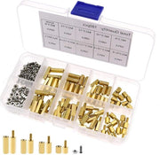 180 pezzi di Spaziatori M2.5 a testa maschile/femminile in ottone per PCB, schede madri e stampanti 3D, adatti per computer e lavatrici