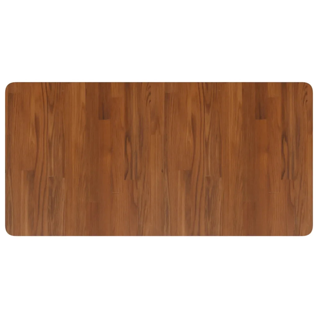 Piano Bagno Marrone Scuro 100x50x1,5cm Legno Massello Trattato CFW3289678