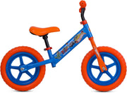 Bicicletta Senza Pedali Balance Bike per Bambini 10 Pollici 80x40x60 cm Sellino e Manubrio Regolabili Hot Wheels Blu e