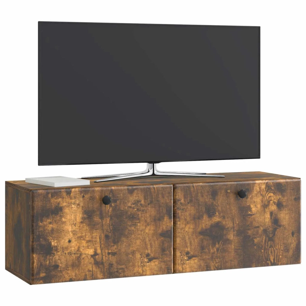 Mobile Porta TV da Muro 98 x 31 x 30 cm Rovere Fumo