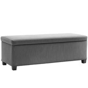Pouf Contenitore Imbottito ¨C Zephmum ¨C Grigio 112x42x40 cm