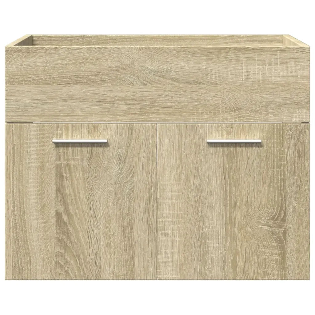 Set Mobili da Bagno 4 pz Rovere Sonoma in Legno Multistrato 3325005
