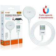 Trade Shop - Caricabatterie Wireless Magnetico Per Watch Potenza 3w Cavo Usb 1 Metro Ip7766 -