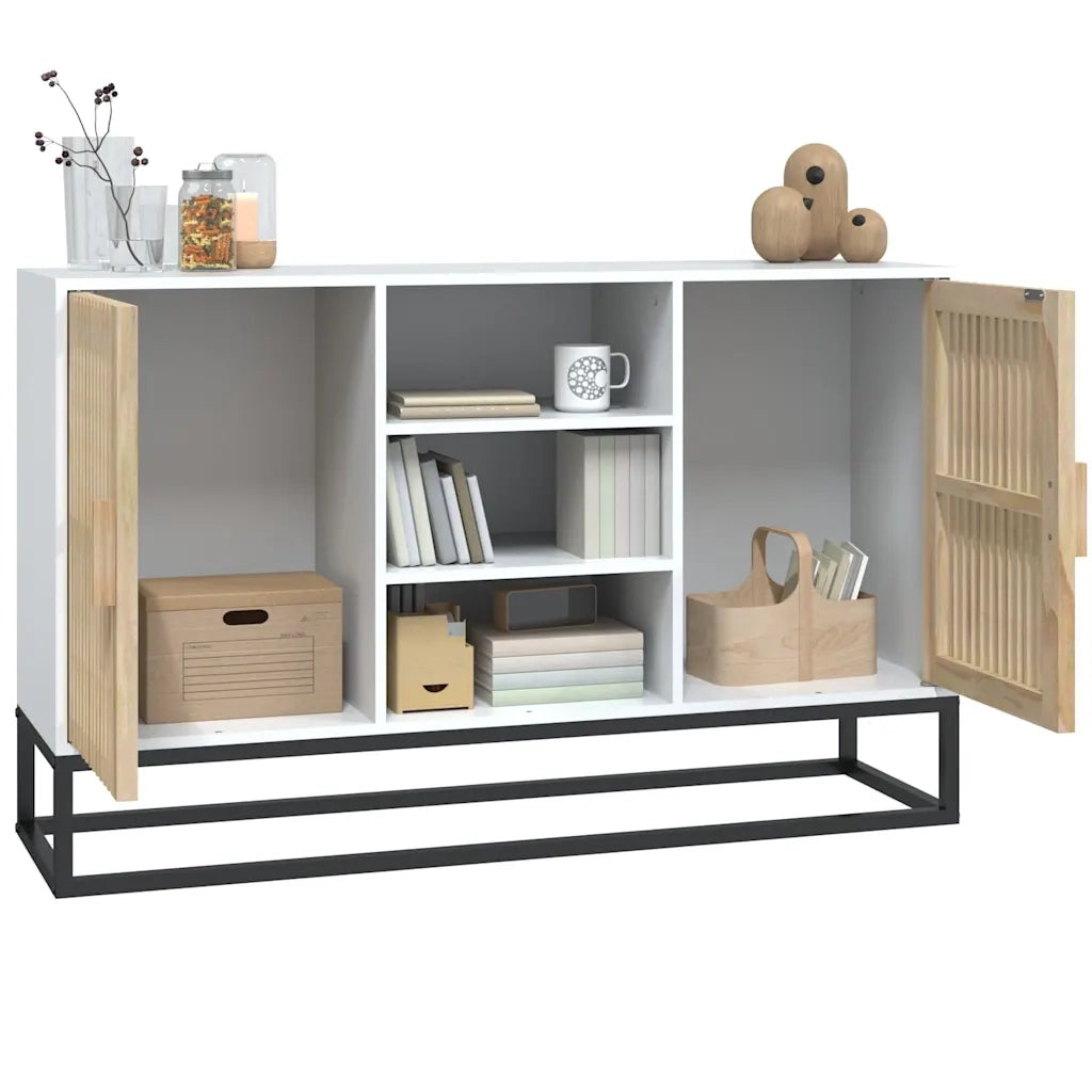 Credenza Bianca 105x30x65 cm in Legno Multistrato 352118