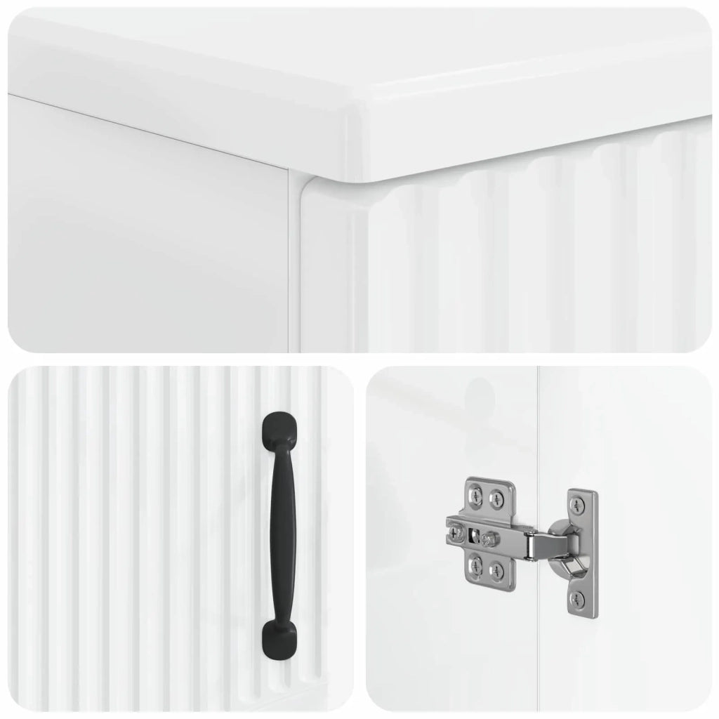 Armadio per Lavabo da Bagno HOORN Bianco Lucido 897229