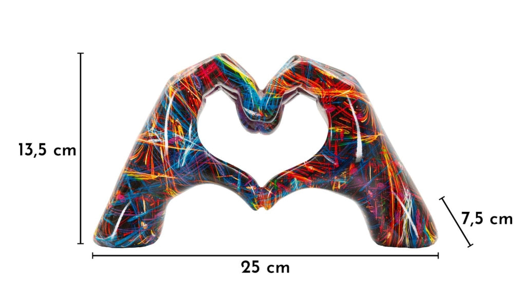Scultura Lover Psyco 25x7,5x13,5 cm in Resina Multicolor