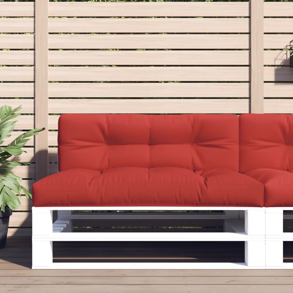Cuscino per pallet | Cuscini per sedie Rosso 120x40x12 cm in Tessuto