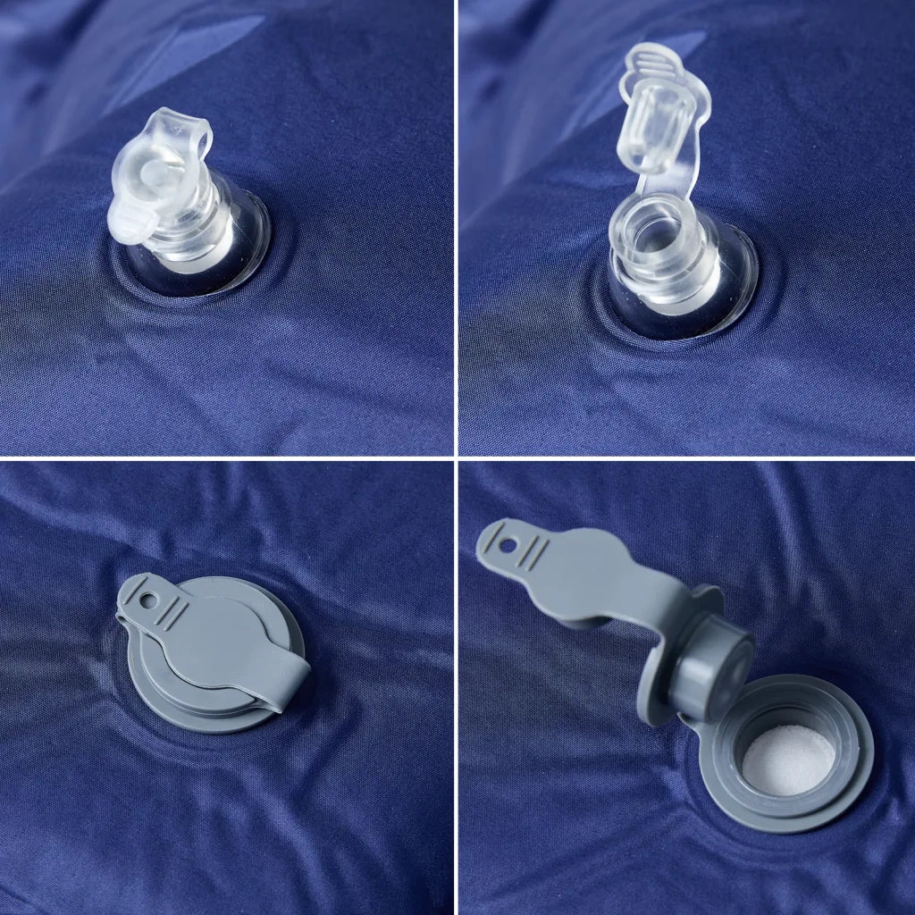 Materasso Campeggio Autogonfiabile Cuscini 1 Persona Blu Marino 4007127