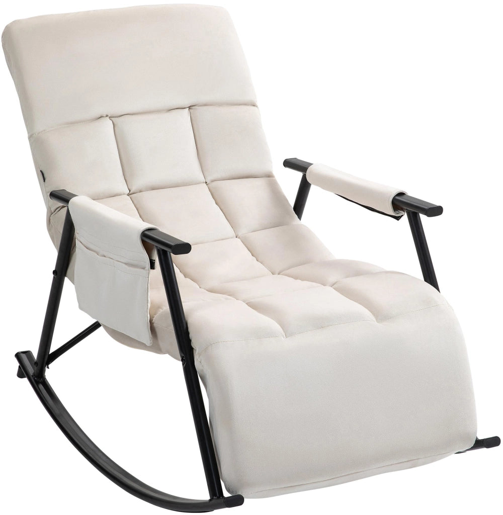 Sedia a dondolo Cathy in velluto 3