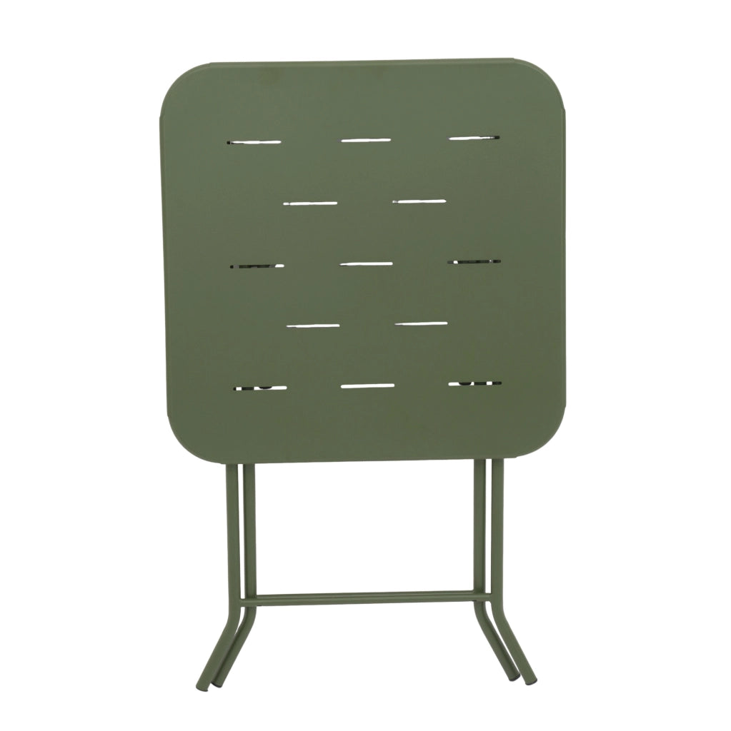 Set bistrot da giardino 60x60x73 cm; pieghevole 3 pezzi per 2 persone; acciaio verde