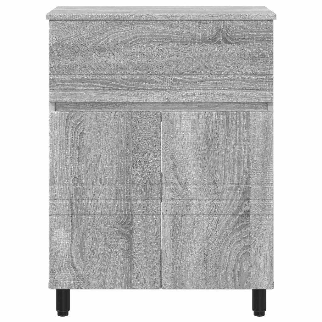 Mobiletto da bagno Sonoma grigio 60 x 35 x 80 cm 889421