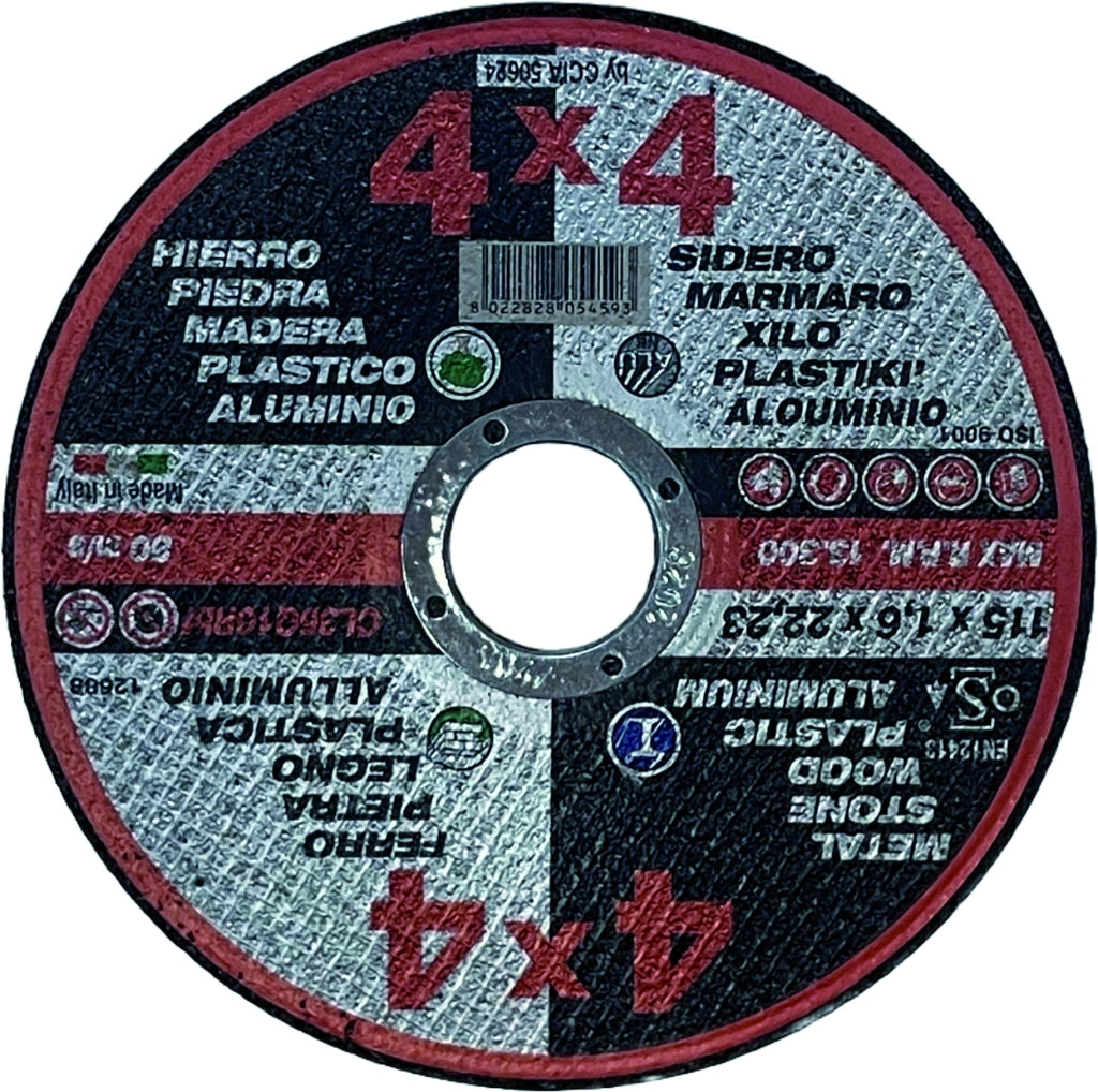 Grandinetti Mole DISCO ABRASIVO PIANO JOLLY (linea 4x4)Ø mm. 230x1,9x22 25.00 pz