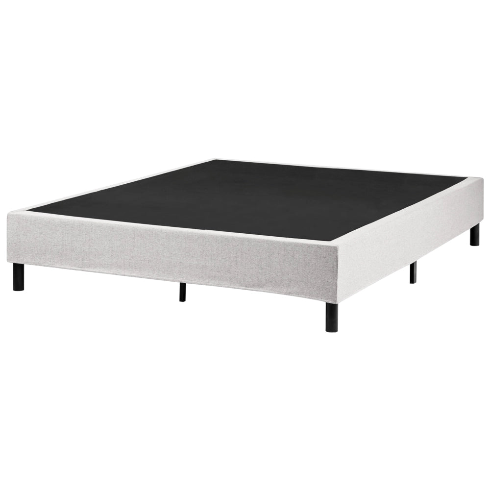 Letto matrimoniale in tessuto senza testata con materasso a molle insacchettate 160 x 200 cm grigio chiaro Camera da letto elegante