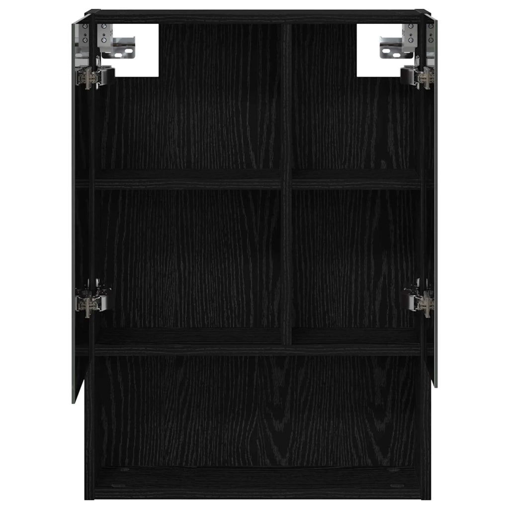 Mobiletto per specchio da bagno Rovere Nero 50 x 14,5 x 70 cm 889200