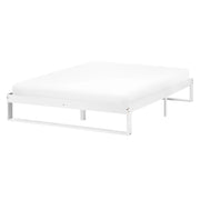 Letto matrimoniale in legno di pino 140 x 200 cm bianco stile minimalista