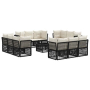 Set Divano da Giardino 13 pcs Nero polyrattan 3434149