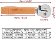 Manicotto in legno per Edge Creaser - panno di pelle per strumenti - argento lucido 26mm 100mm 60mm - con rotolo di colla.