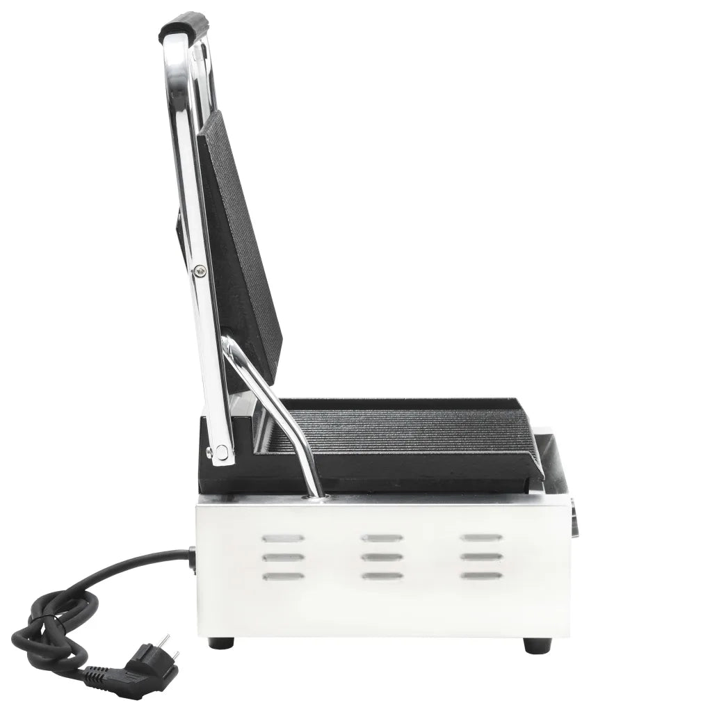 Griglia per Panini Scanalata in Acciaio Inox 1800W 31x30,5x20cm 50749