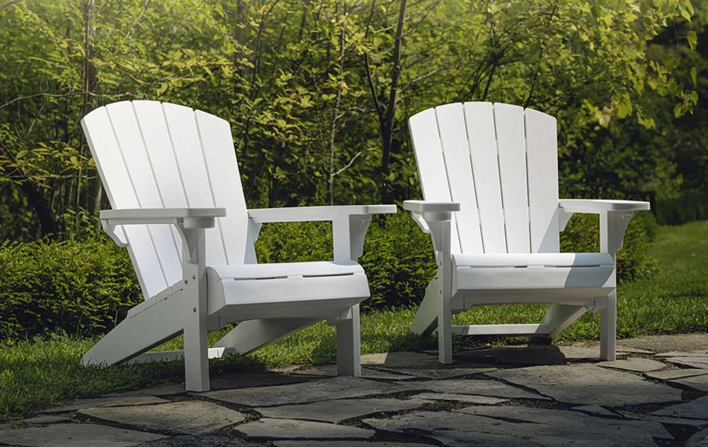 Sedia da Giardino Keter Alpine Adirondack 80x93x93 cm con porta bicchiere Bianco