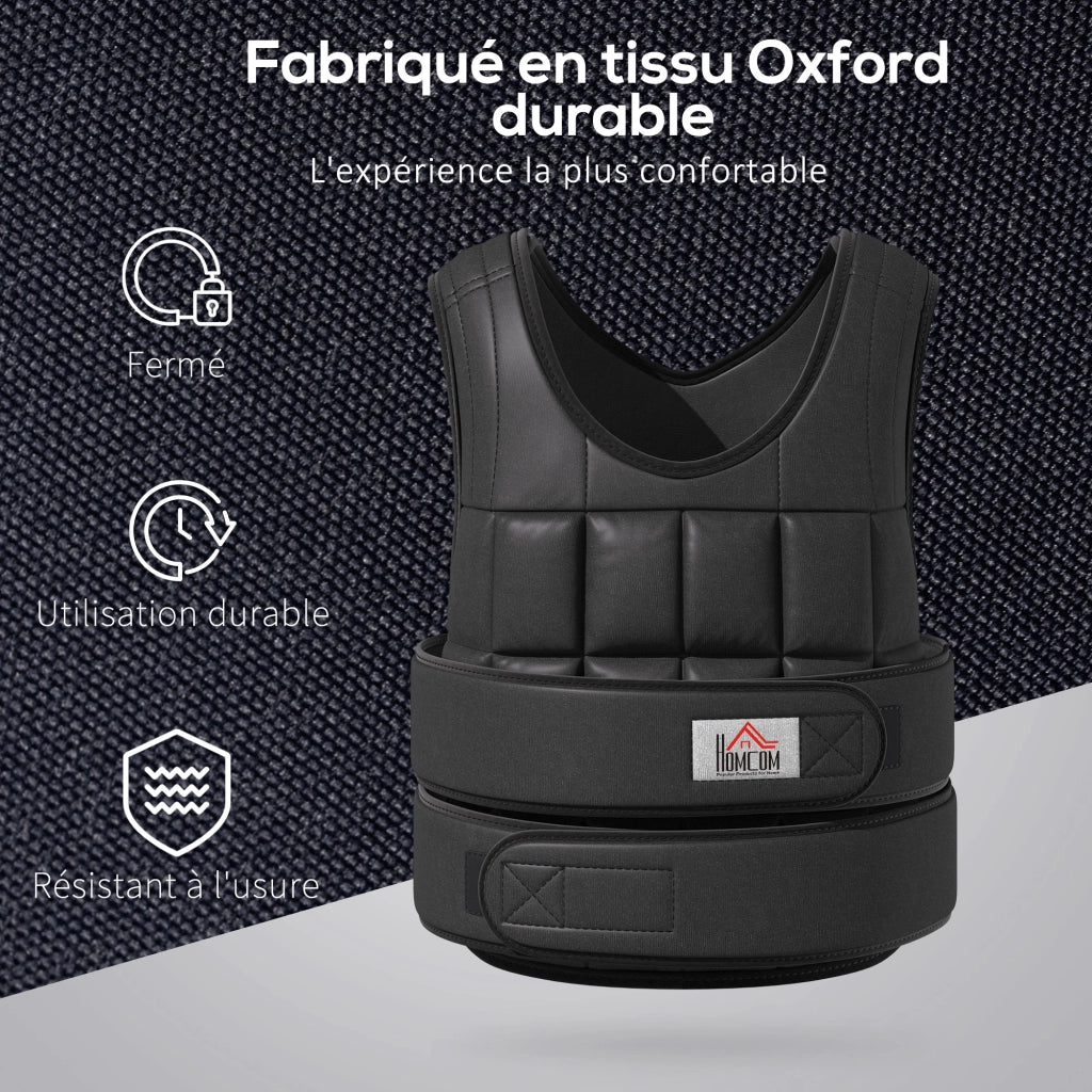 Gilet Zavorrato Regolabile ¨C zephmum ¨C Nero 20 Kg