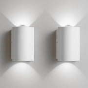 Set 2 Applique da Muro 2 Led Lampada a Parete Bianca Luce Bianco Freddo 4x6.5x4cm