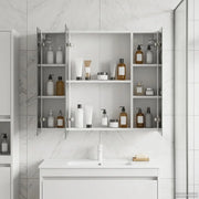 Mobiletto per specchio da bagno Bianco 80 x 14.5 x 70 cm