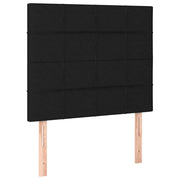 Testiera | Testata Nera 90x5x118/128 cm Tessuto