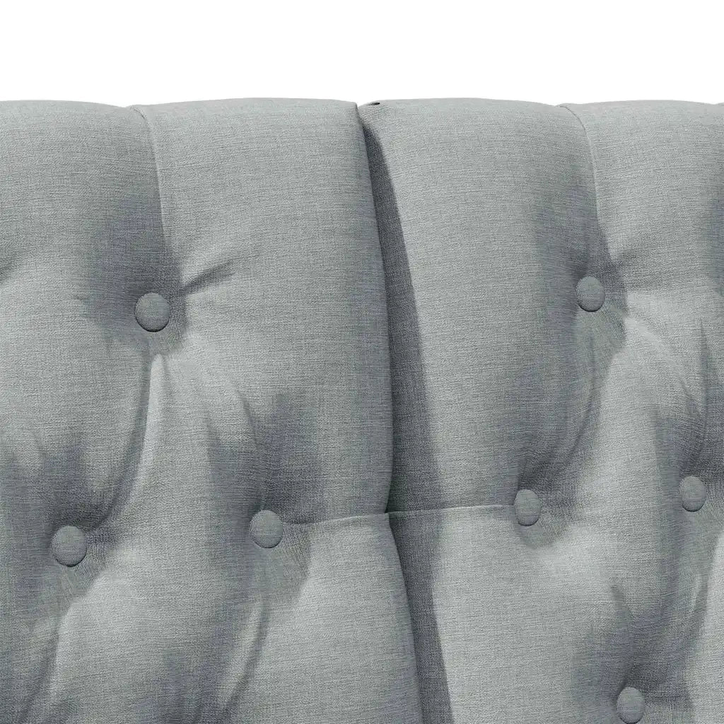 Testiera imbottita Grigio chiaro 135 cm Pino massello 879348