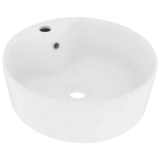 Lavabo di lusso con troppopieno lavabo da appoggio lavabo da bagno stanza da trucco casa 36 x 13 cm ceramica bianca opaca 02_0002773