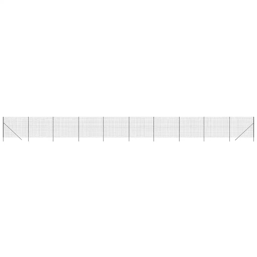 Recinzione Metallica Antracite 1,8x25 m in Acciaio Zincato 154221