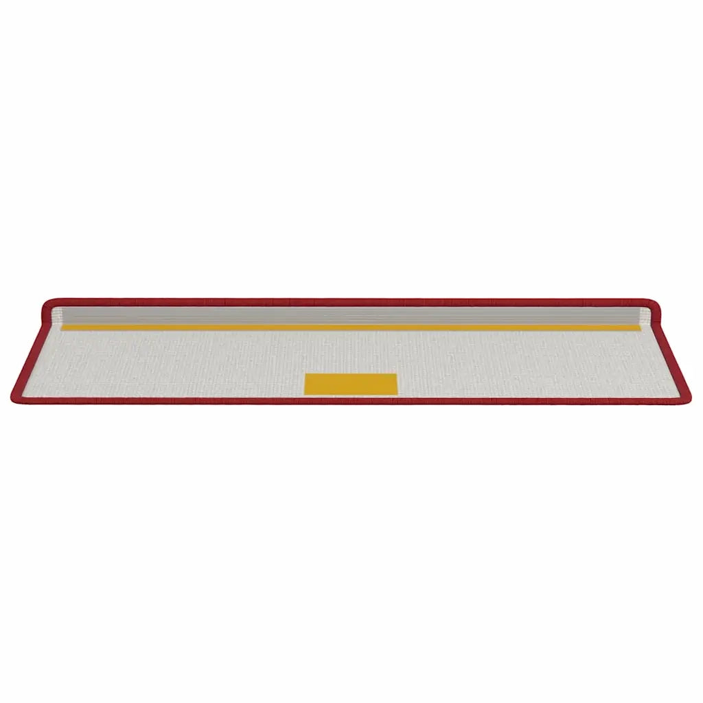 Tappetini per scale autoadesivi 15 pcs Rosso 65 x 21 x 4 cm