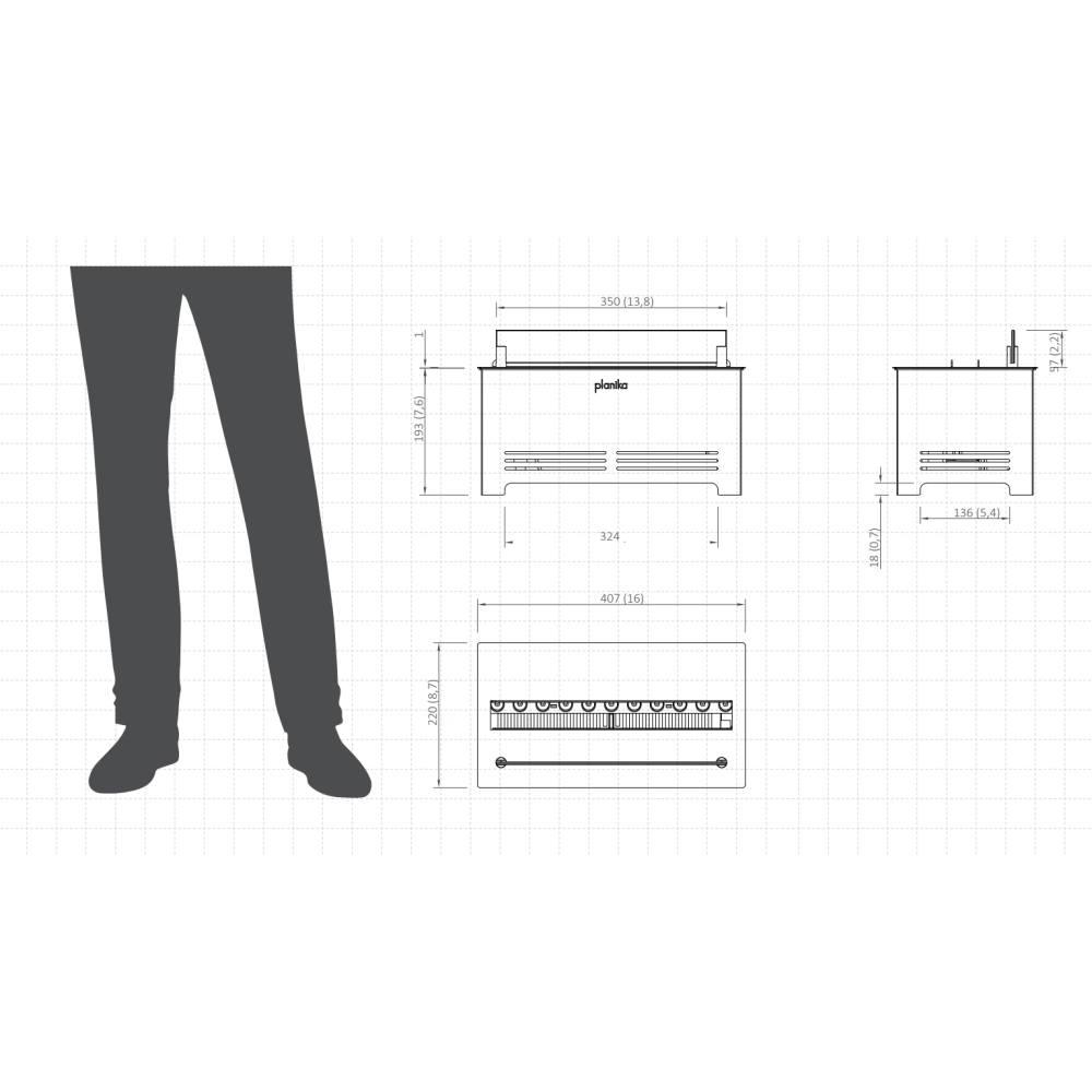 Planika - Bruciatore a Vapore Acqueo Cloudy Effetto Fiamma Realistica con Tecnologia Optimyst, Controllo Remoto, Design Moderno