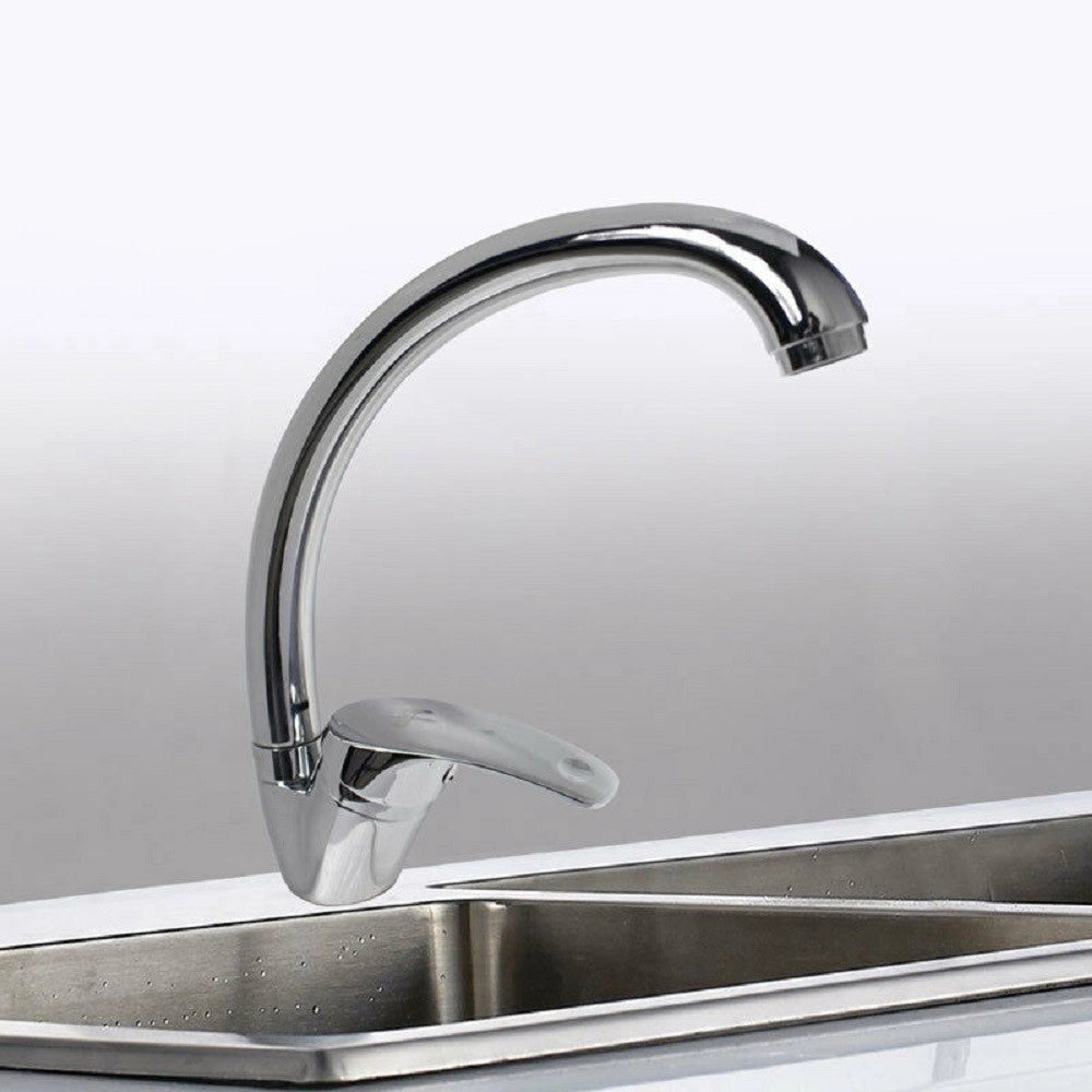 Trade Shop - Rubinetto A Canna Alta Orientabile Lavello Cucina Monocomando Monoforo 52332a -